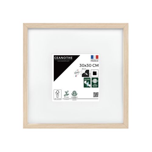 Cadre Photo Wild Brut 30x30 Cm Avec Passe-partout 13x13 Cm Brut Résine Recyclée
