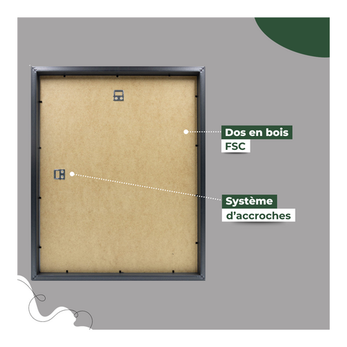 Cadre  Cadre 50x70 Ouv 40x50 Milan Noir