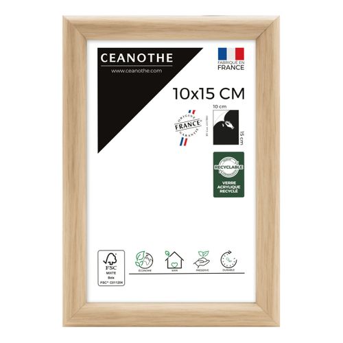Cadre Photo Essentiel Exposition Brut 10x15 Cm  Bois Clair Naturel Bois Massif Fsc