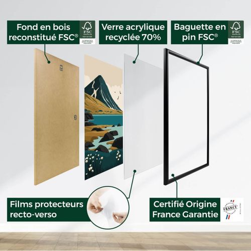 Cadre Photo Essentiel Exposition Brut 10x15 Cm  Bois Clair Naturel Bois Massif Fsc