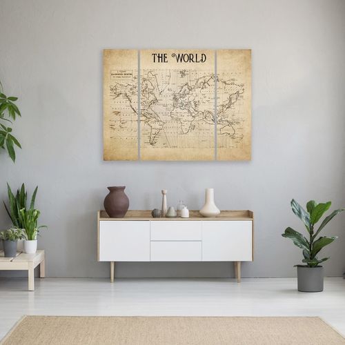 Toile marron et dorée 80x80 | Maisons du Monde