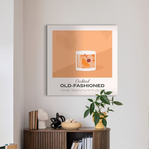 Tableau Sur Toile Cocktail Old-fashioned 65x65 Cm