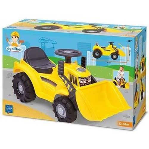 Porteur Tracto-pelle Jaune 12–36 Mois — Pelle Mobile Et Coffre Sous Siège