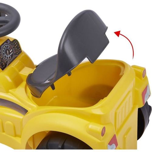 Porteur Tracto-pelle Jaune 12–36 Mois — Pelle Mobile Et Coffre Sous Siège