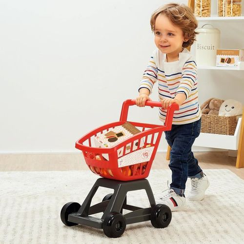 Chariot De Courses Jouet Garni 20 Aliments - Dès 18 Mois