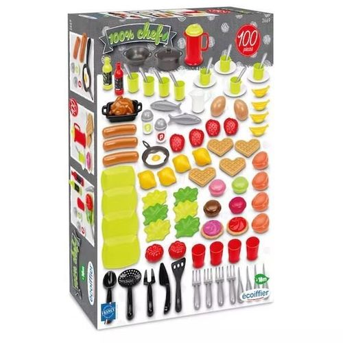 Jeu d'imitation cuisine - Ecoiffier - Set hamburger - Jouer à faire la cuisine - Faire comme les grands - Jeux d'imagination