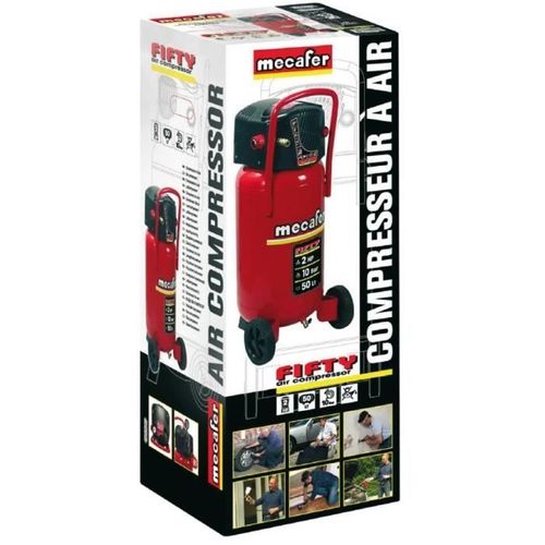 Compresseur D'air Vertical Fifty - 50l - 1500w - 10 Bars - 2 Cv Sans Huile