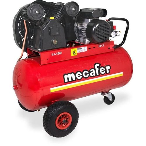 Compresseur 100l - 3cv - 10 Bars - Bicylindre V Fonte