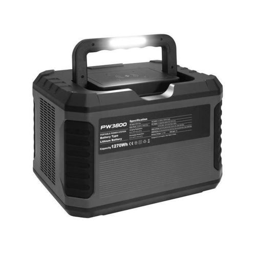 Station D'énergie Portable 1270 Wh, 3600 W Crête, Onduleur Inverter