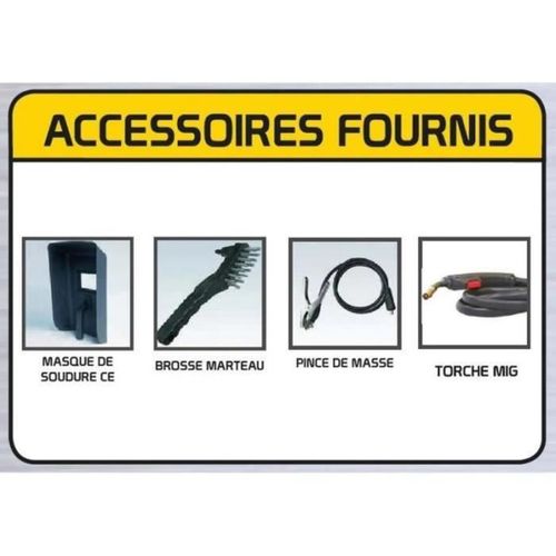 Poste à Souder Mig Inverter 100 à Sans Gaz - Portable, Fil 0,8–0,9 Mm