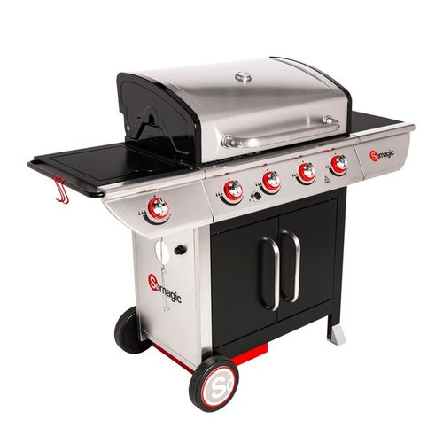 Barbecue Au Gaz Manhattan 450gpi - 4 Brûleurs + Réchaud 14kw