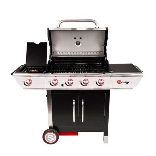 Barbecue Au Gaz Manhattan 450gpi - 4 Brûleurs + Réchaud 14kw