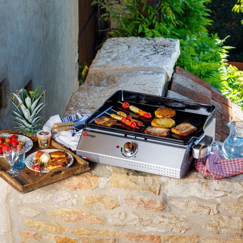 Plancha Électrique 2000w Telia Avec Cuve En Inox 1 Brûleur