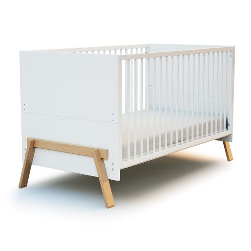 Grand Duo Lit Et Commode à Langer 3 Tiroirs En Bois Canaille