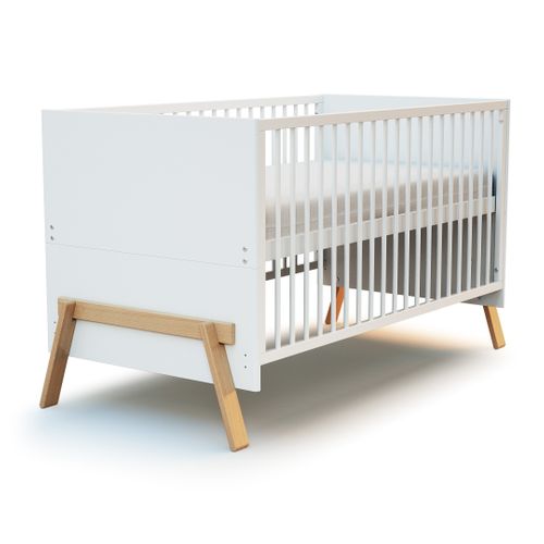 Grand Duo Lit Et Commode à Langer 3 Tiroirs En Bois Canaille