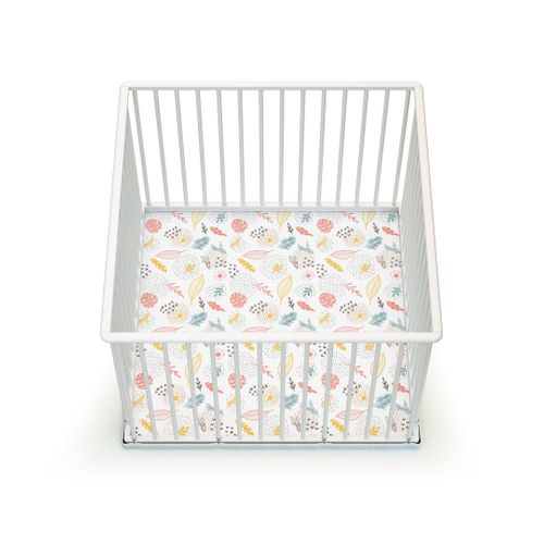 Parc Bébé En Bois Blanc 100 X 100 Cm Cubo