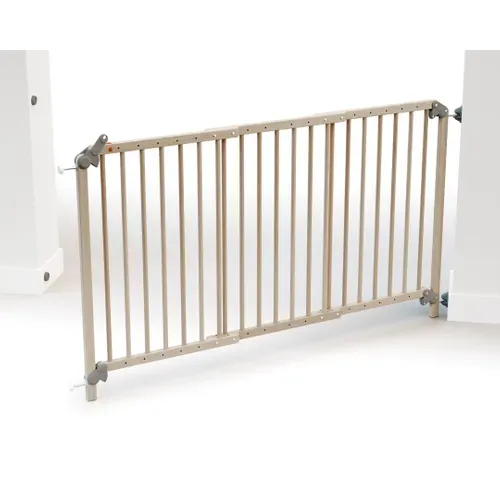 Barrière De Sécurité Bébé Extensible En Bois Hêtre Brut 150 Cm Lokee