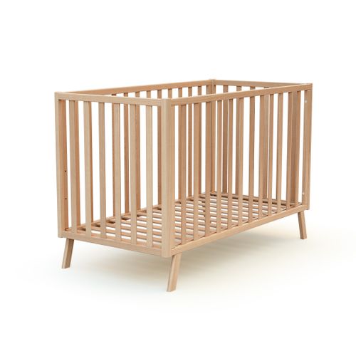 Lit Bébé évolutif En Bois Kasa Hêtre Verni 60 X 120 Cm