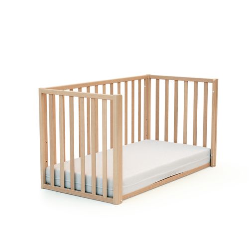 Lit Bébé évolutif En Bois Kasa Hêtre Verni 60 X 120 Cm