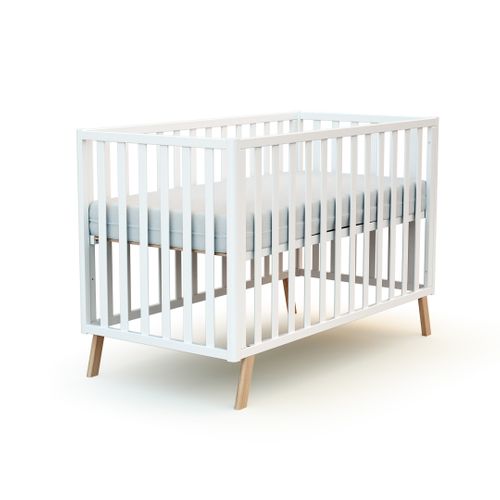 Lit Bébé Évolutif En Bois Kasa Blanc 60 X 120 Cm