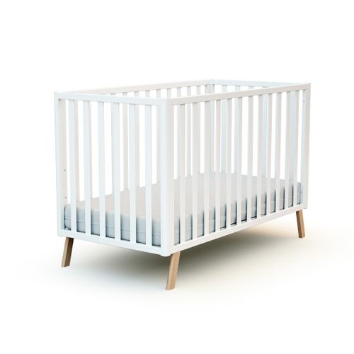 Lit Bébé Évolutif En Bois Kasa Blanc 60 X 120 Cm