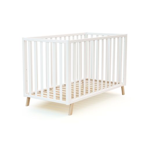 Lit Bébé Évolutif En Bois Kasa Blanc 60 X 120 Cm