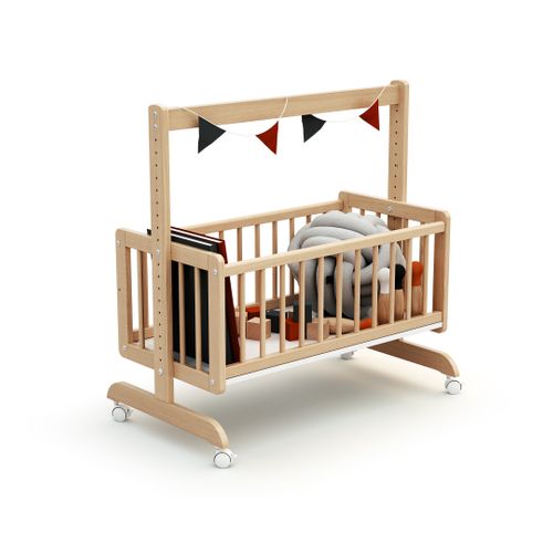 Berceau Cododo Évolutif En Bois Essentiel Hêtre Verni 40 X 80 Cm