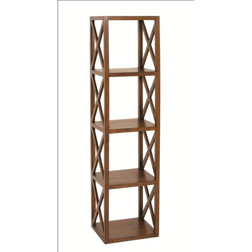 Lauren - étagère Marron 4 Cases 40 Cm Croisillons Bois Mindi