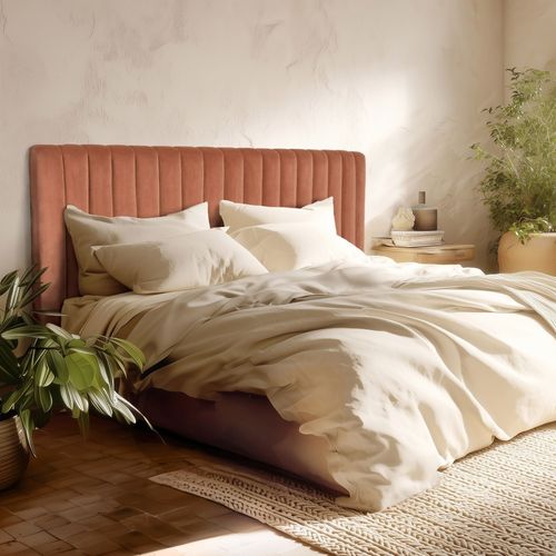 Arthur - Tête De Lit Rembourrée Pour Lits 160/180cm Velours Orange