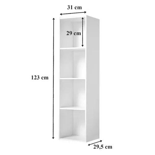 Etagère De Rangement 4 Cases - H122 Cm