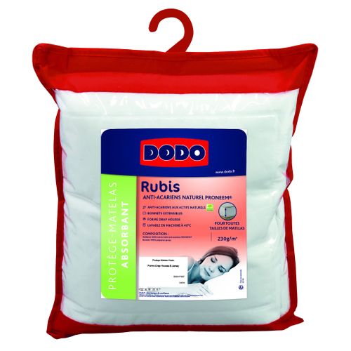 Protège matelas 90x190 cm DODO RUBIS vue 3/4