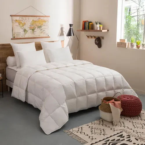 Couette Toucher Duvet Chaude 220 X 240 Cm Blanc