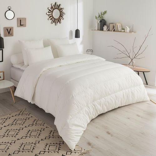 Couette Enveloppe Coton Bio - Bien-être Legere 200 X 200 Cm Blanc