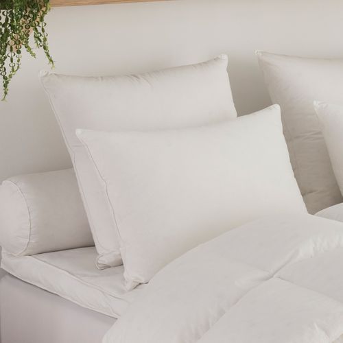 Oreiller Micro Green Toucher Duvet Medium 50 X 70 Cm Blanc