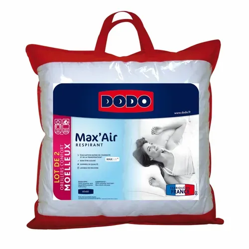 Lot de 2 oreillers 60x60 cm DODO MAX'AIR vue 3/4