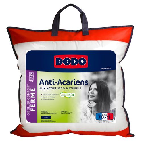 Oreiller ferme 60x60 cm DODO SANIPROTECT ANTI-ACARIENS vue 3/4