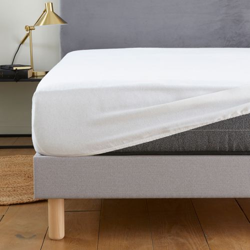 Alèse - Protège Matelas Absorbant - Molleton De Coton Bio 140 X 190 Cm Blanc