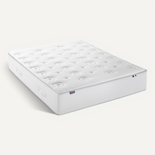 Matelas ressort 140x190 cm LE VERITABLE Mi-Ferme - Epaisseur 30 cm - Blanc