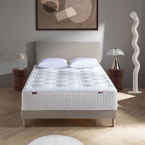 Matelas ressort 140x190 cm LE VERITABLE Ferme - Epaisseur 30 cm - Blanc
