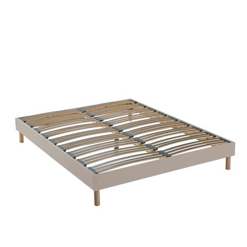 Sommier En Kit - Lattes Flexibles - Beige 160 X 200 Cm Beige