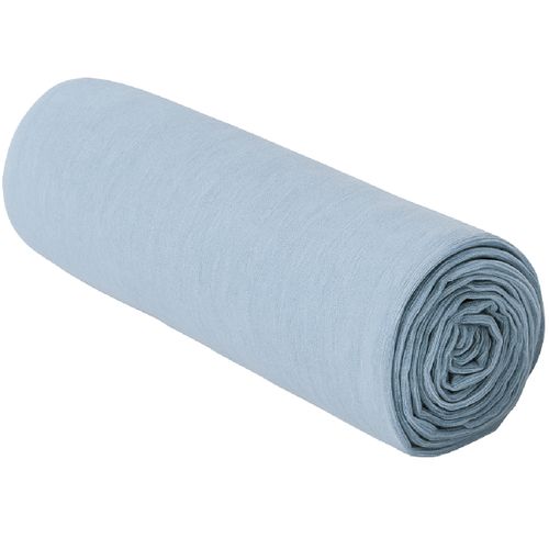 Drap Housse 2 En 1 - Alèse Imperméable Intégrée - Coloris Givre 160 X 200 Cm Bleu Clair
