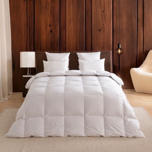 Couette Alpage - 55% Duvet - 30% Laine Thermorégulante - Extra Chaude 240 X 260 Cm Blanc