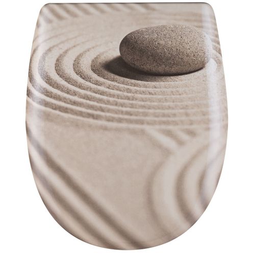 Abattant Easy Clip Avec Descente Assistée Au Style Feng-shui - 38x49.5 Cm - Beige
