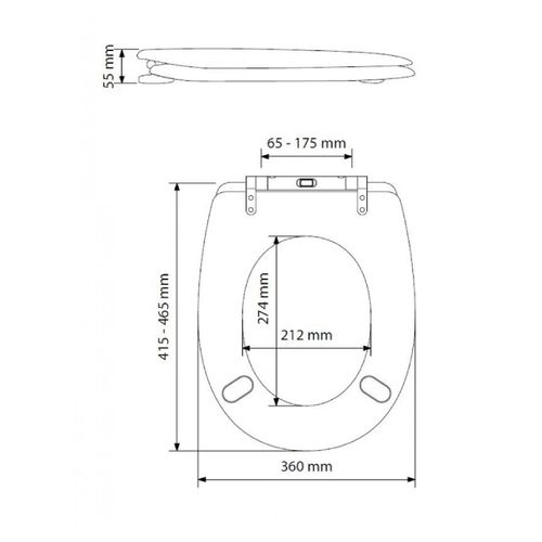 Abattant Easy Clip Avec Descente Assistée Art Déco - 38x49.5 Cm - Ivoire