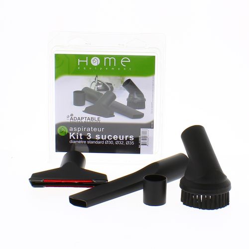 Brosse aspirateurs HOME EQUIPEMENT Kit 3 suceurs multidiamètre vue 3/4