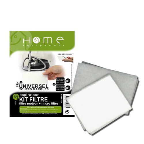 Lot de filtres aspirateur HOME EQUIPEMENT Moteur et air - à découper vue de face