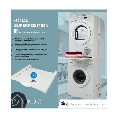 Kit de Superposition Avec Tiroir Pour Lave-linge et Sèche-linge  80150