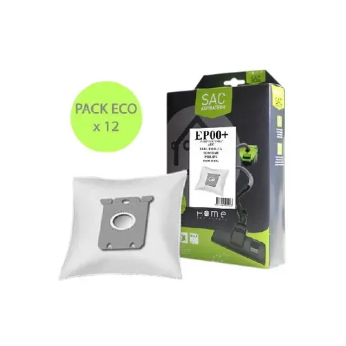 Sac aspirateur HOME EQUIPEMENT HEEP00+ECO x 12 vue 3/4