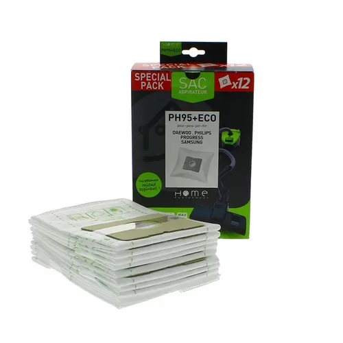 Sac aspirateur HOME EQUIPEMENT HEPH95+ECO x 12 vue 3/4