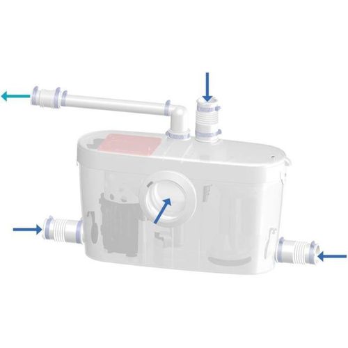 Pompe De Relevage Eaux Usées 4 Entrées 400 W Pour Salle De Bain Complète